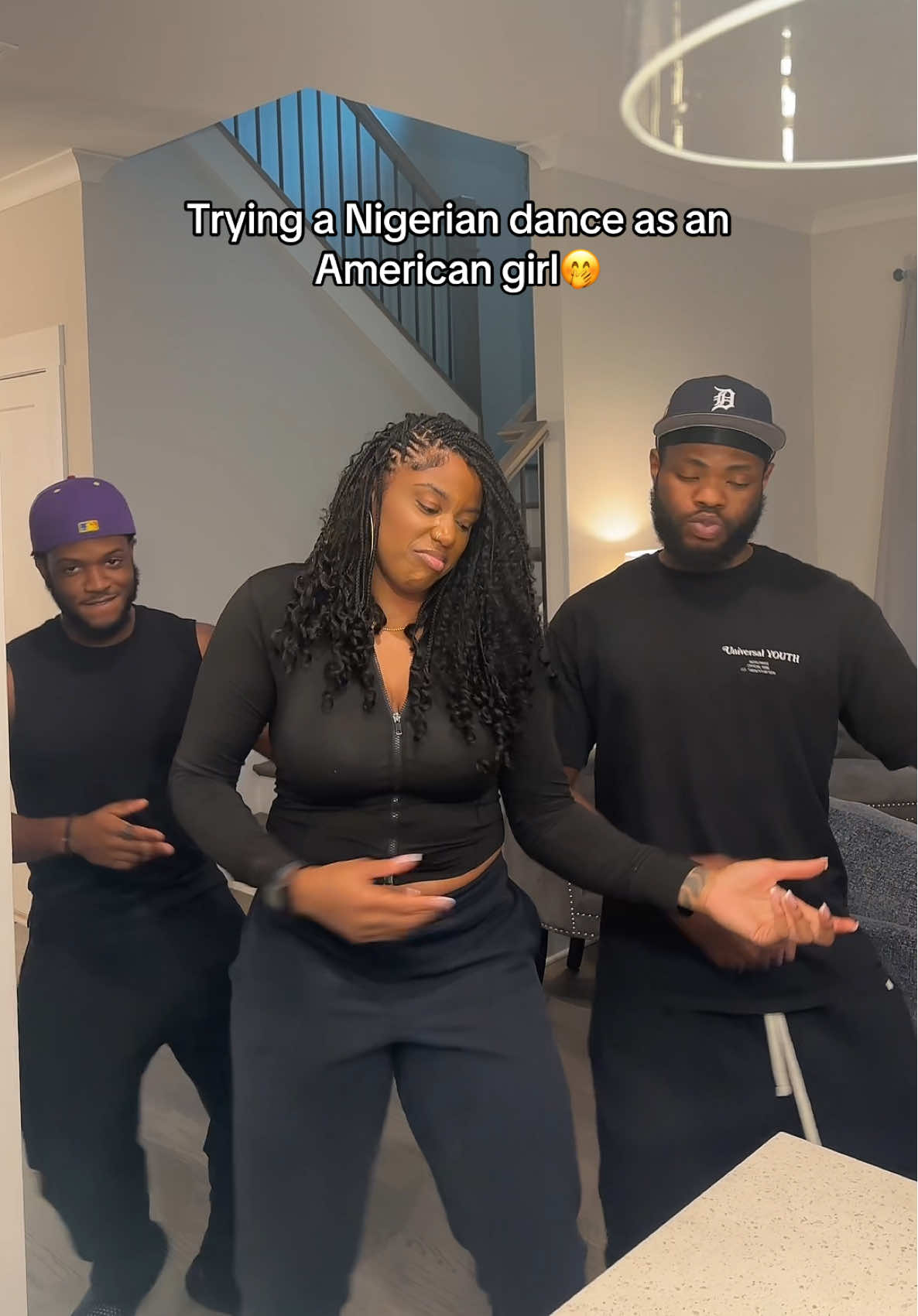 A post by @iamtrinitij on TikTok caption: @mayowa.ka & @dellman.jr HOW DID I DO?? 