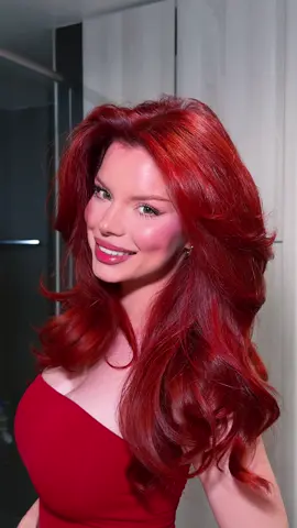 A post by @anastasile on TikTok caption: It’s been almost a year since I started coloring my hair… and I’m officially addicted 😂 #redhair 