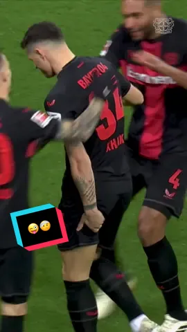 A post by @bayer04 on TikTok caption: This celebration? Unmatched!😁😎 #Bayer04 #Werkself #GranitXhaka 