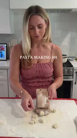A post by @alessandrabrontsema on TikTok caption: Pasta Making 101 — homemade Gnocchi 🍝 Gnocchi dough ratio: 2 potatoes 1 egg yolk  1/2 cup 00 flour  #homemade #homecooking #pasta #homemadepasta #gnocchi #homemadegnocchi #pastamaking #pastafromscratch #mealideas #dinnerideas #pastarecipe 