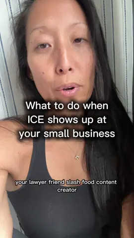 A post by @thekoreanvegan on TikTok caption: This is a supplement to the video I did on how to tell the difference between a judicial warrant and an “ICE warrant.” This does not constitute legal advice as I am not your lawyer. This is just a friendly video from a person who happens to be a lawyer. Share this with anyone you think might find this useful and stay safe out there today. #nokings 