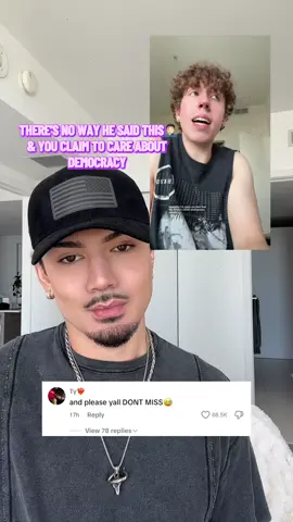 A post by @_ajtsanchez on TikTok caption: You don’t care about “democracy” you are just anti Trump 