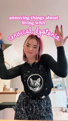 A post by @thistrippyhippie on TikTok caption: all very inconvenient🤣 #cervicaldystonia #laterocollis #reality #dystoniaawareness #truncaldystonia #fyp #awareness #dystoniawarrior 