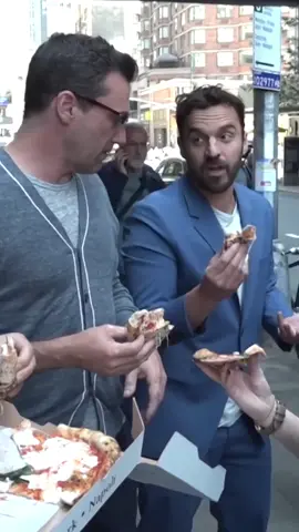 A post by @stoolpresidente on TikTok caption: A bunch of A List celebs but it’s the pizza guy who gets the people going 