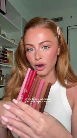 A post by @makeupbysamanthaharvey on TikTok caption: This lip stayed on for 8 hours until I took it off !! @Huda Beauty #lipstain #lipcombo #newmakeup #tryon #hudabeauty #review #CapCut 