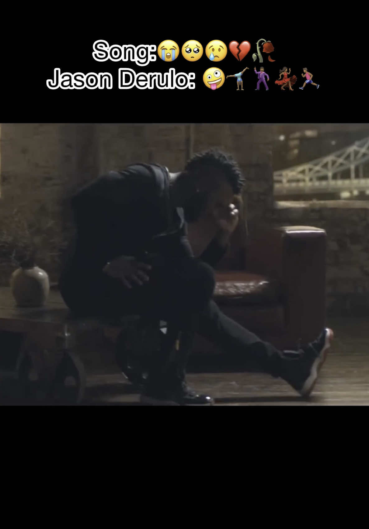 A post by @theonlycb3 on TikTok caption: bro was doing a different move in every frame while she was just singing her heart out 😂 @Jason Derulo 