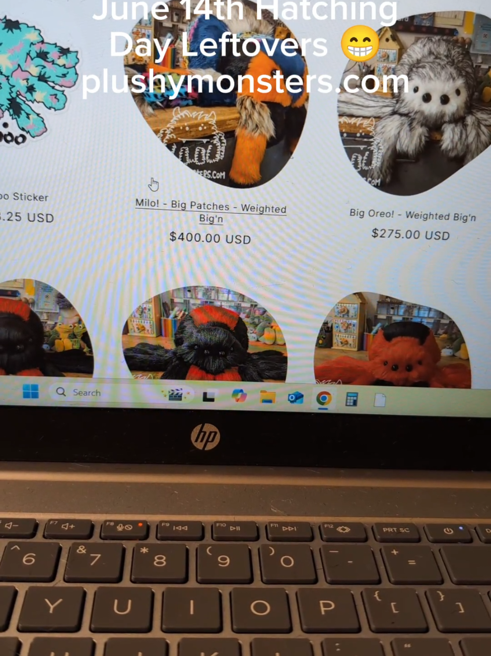 A post by @plushymonsters on TikTok caption: We still have some stuff! 😁 If you are interested in said stuff it can be found at plushymonsters.com! Hurrah! 😁 #plushymonsters #hatchingday 