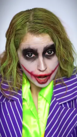 A post by @whosbeth_ on TikTok caption: D is for The Dark Knight: The Joker🃏 #makeup #joker #batman #darkknight #cosplayer #moviechallenge 