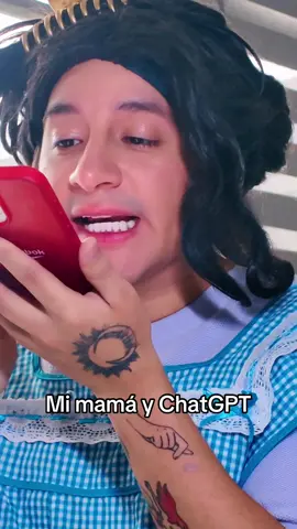 A post by @marioaguilar on TikTok caption: Mi mamá usando ChatGPT 😂 #marioaguilar #comedia 