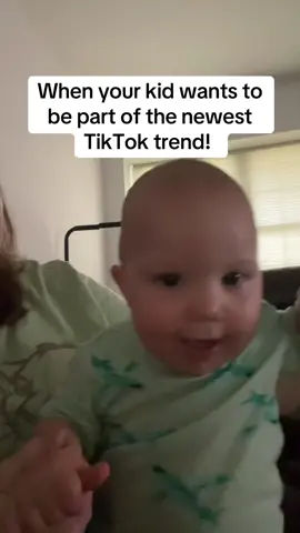 A post by @ on TikTok caption: The happiest baby! @Courtney<3 #fyp #babytok #dancingbaby #happybaby #foryoupage #kesha #tiktoktrend 
