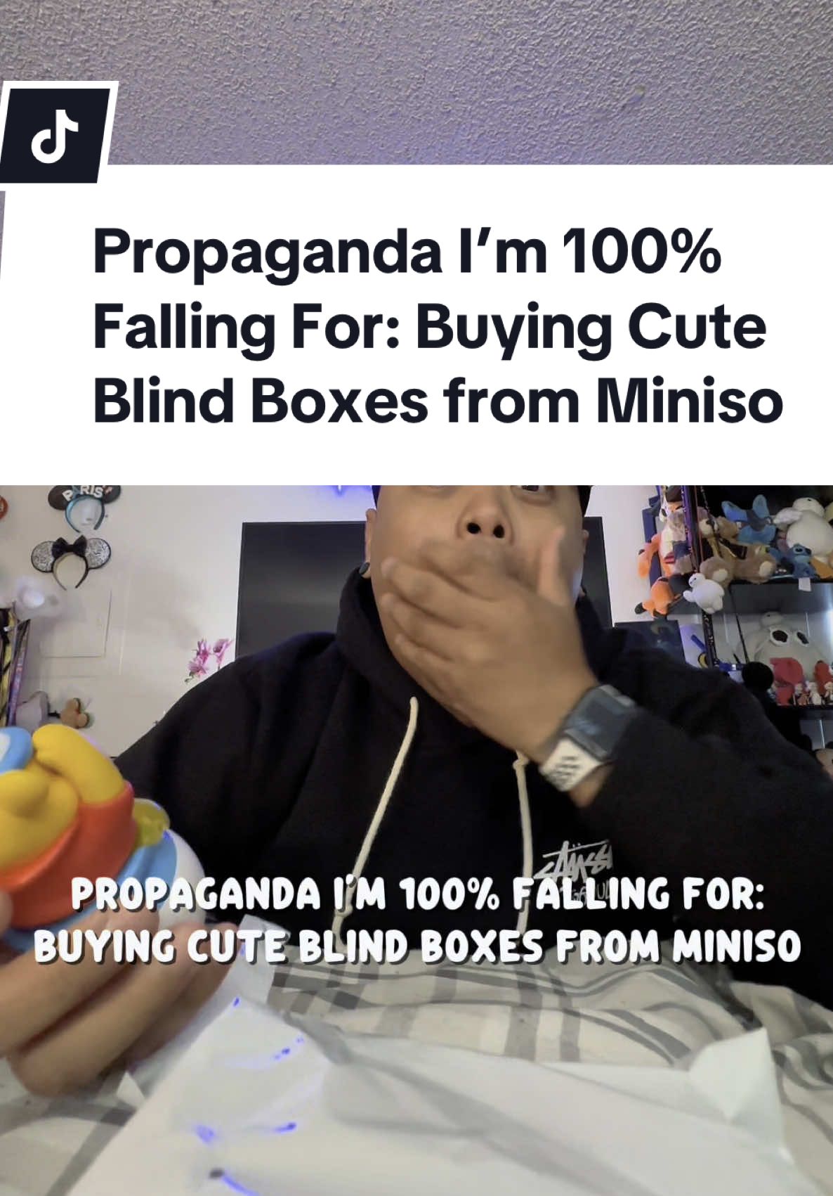 A post by @hegoesbygian on TikTok caption: Propaganda I’m 100% falling for: buying cute blind boxes from Miniso. Sooooo yeah, I know had to get these “Best Friends Party” Pooh Bear collection when I saw them. They are absolutely so cute! @MINISO United States  📍Miniso in Del Amo Fashion Center, Torrance, California #myminisousa #minisoambassador #bestfriendsparty #disney #winniethepooh #poohbear #minisousa #minisoblindbox #minisodisneyblindbox   #CapCut 