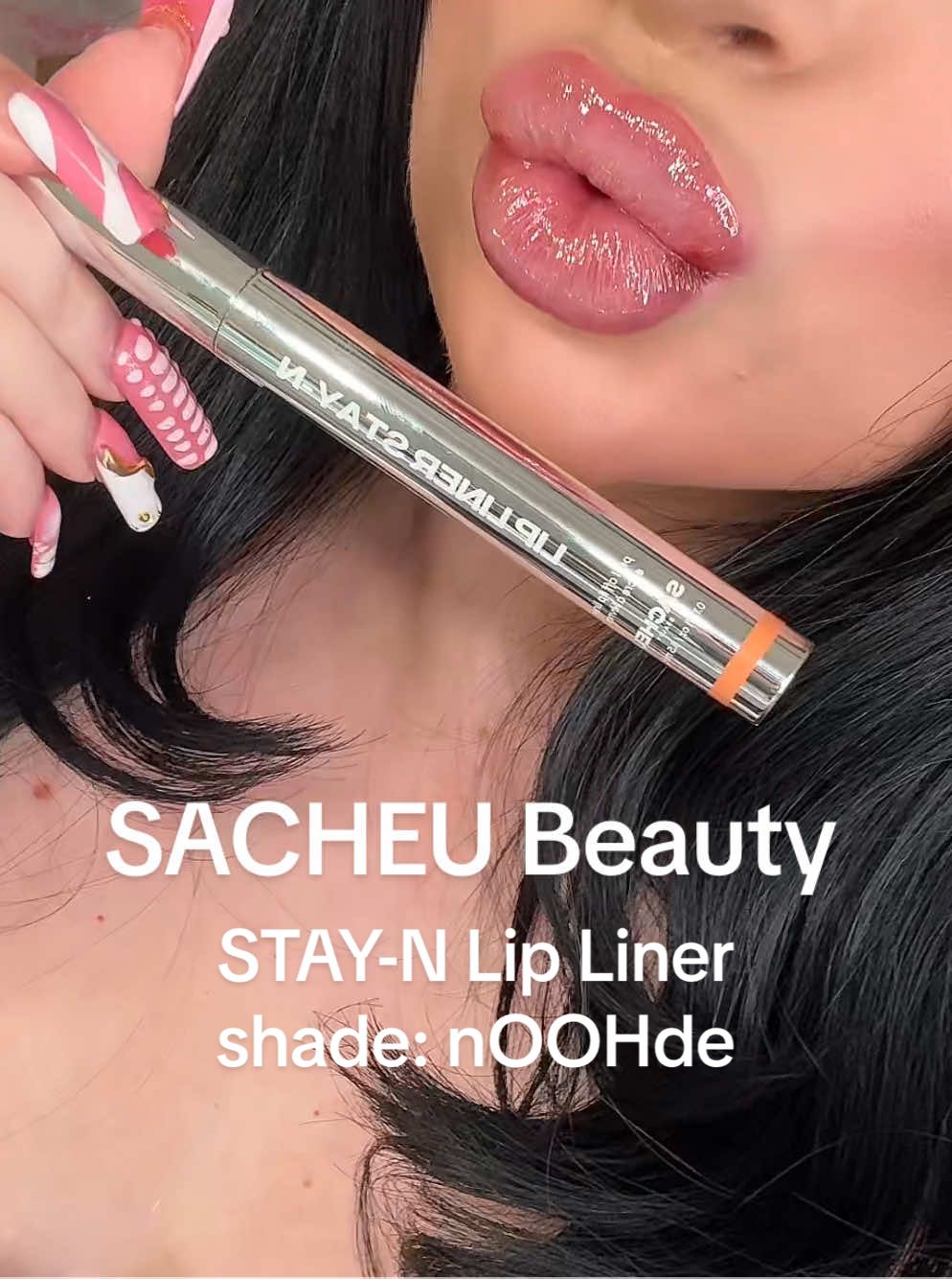 A post by @babessdreaa on TikTok caption: nOOHde IS BACK !!! this is my favorite shade & it’s always sold out. #sacheubeauty #lipstain #liplinerhack #lipliner #sacheulipstayn #fyp #SACHEUBEAUTY #tiktokmademebuyit 