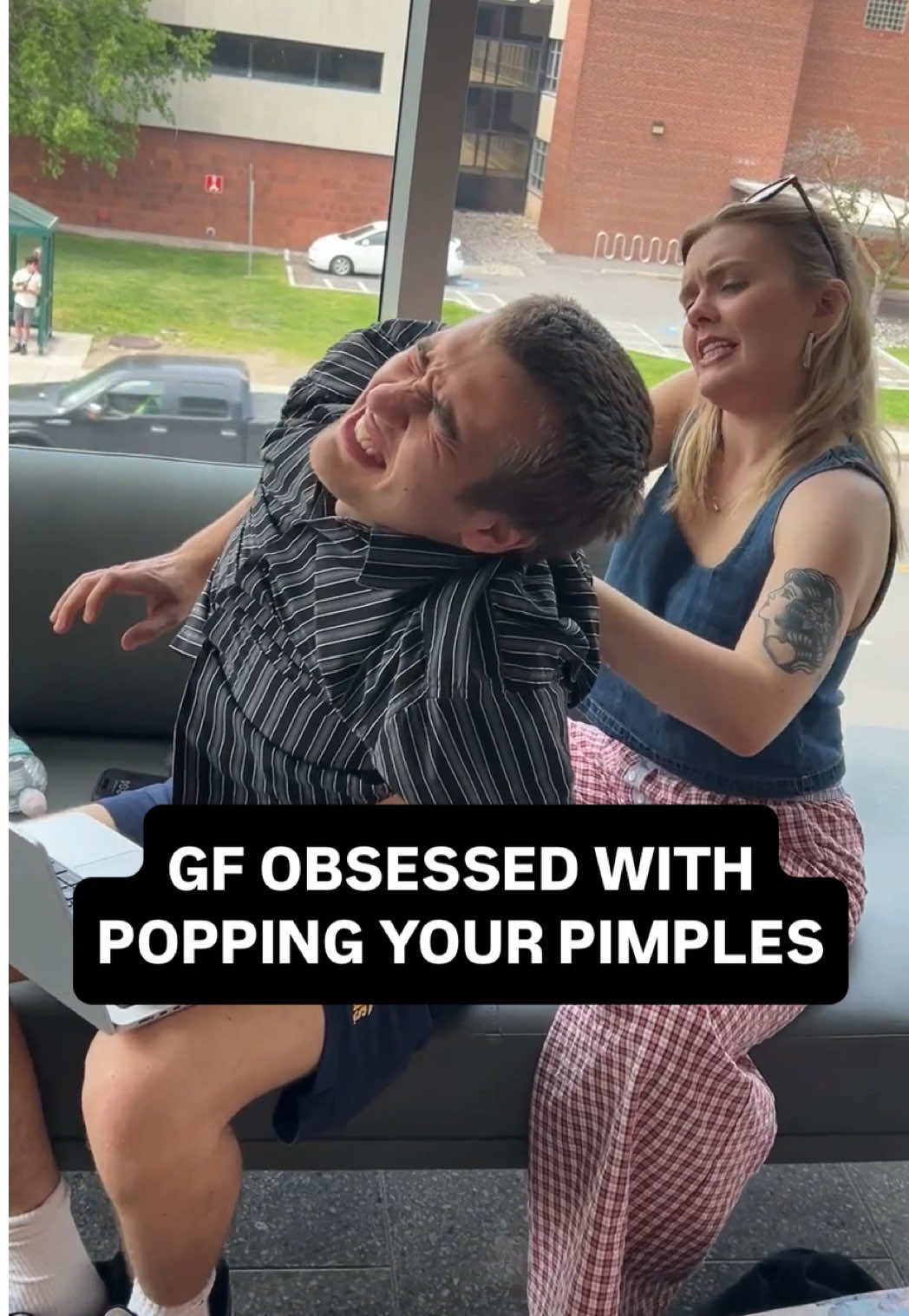 A post by @collegelifeshorts on TikTok caption: getting a brand deal with dirt and oil for my bacne @Luke Burke #collegelife #influencer #goingviral #extraction n