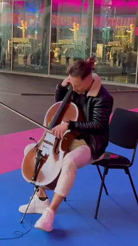 A post by @jodokcello on TikTok caption: The END was incredible 🔥 I was playing the cello in town when out of nowhere @Teddy Swims came by and asked if I would play a song with him.  It was one of the most unexpected and sensational days of my life😍