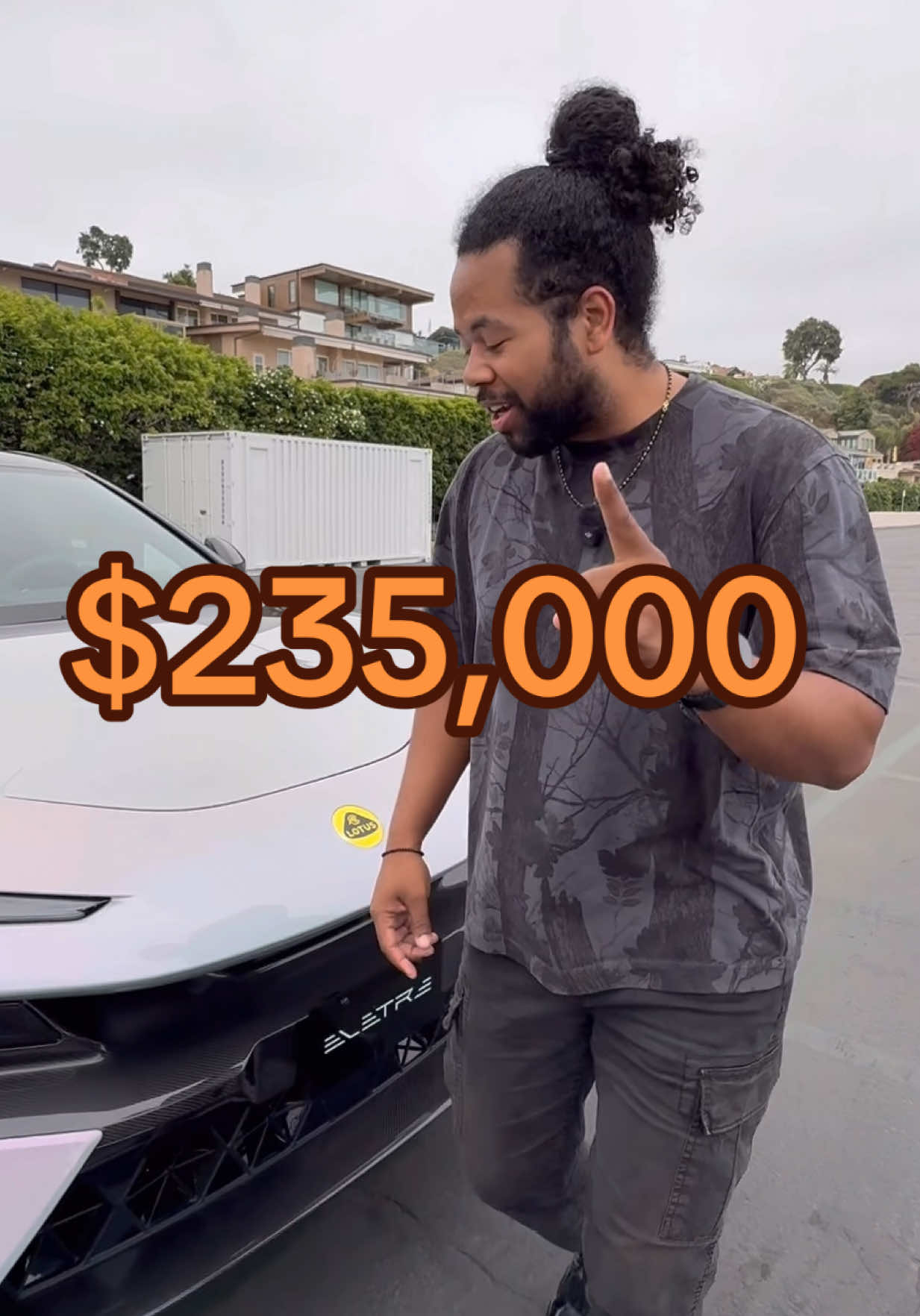 A post by @forrestsautoreviews on TikTok caption: Yes, you can buy this in america but……it’s EXPENSIVE 😅. Does China’s tech + Lotus’s dynamic expertise = the perfect electric SUV? 🤷🏽‍♂️ • • • • • • • #lotus #lotuseletre #luxurycars #chinesecar #cartok #carsoftiktok #foryou #foryoupage #ev #cars 