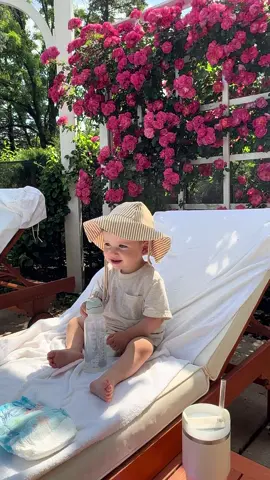 A post by @elabobak on TikTok caption: Our first family pool day!! 👙☀️🌊 #pool #kidsoftiktok #swimming #backyard #chicago 