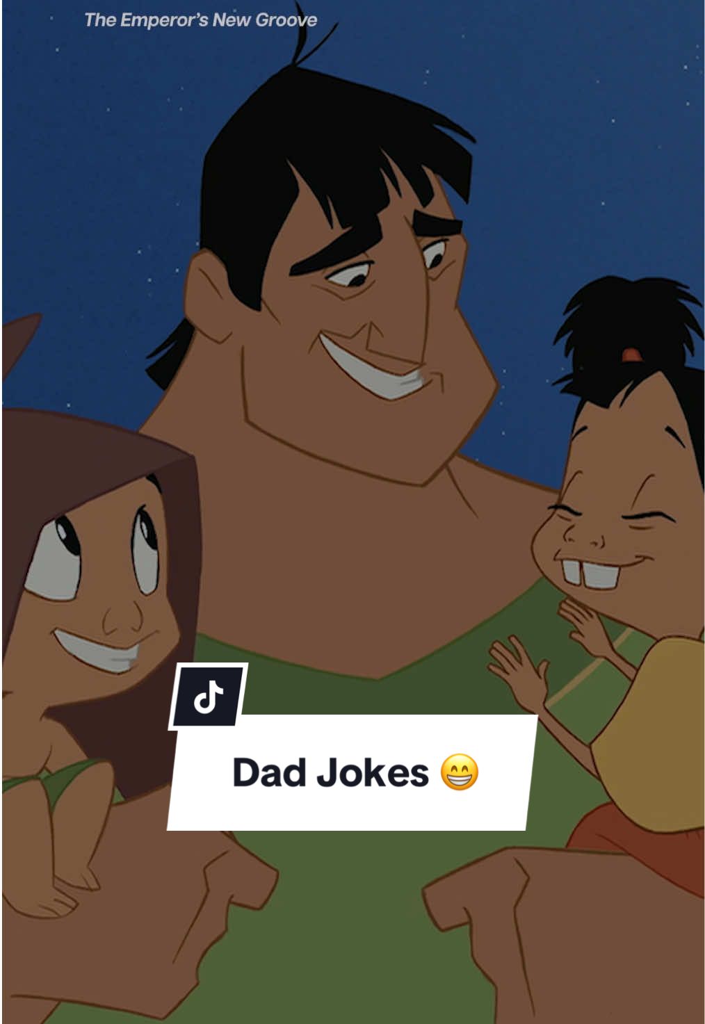 A post by @disneyanimation on TikTok caption: One thing dads are gonna do is crack a joke 😉 These titles and more are streaming on #DisneyPlus #FathersDay 