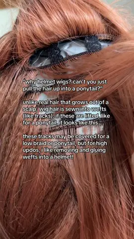 A post by @weichiadi on TikTok caption: i wish tho! that would make things so much easier 🥲 #wigstyling #cosplaywig #ponytailwig #cosplay #animecosplay #cosplayer @Cossky Official 