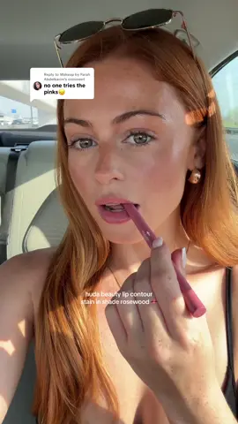 A post by @makeupbysamanthaharvey on TikTok caption: Replying to @Makeup by Farah Abdelkarim one of the pink shades for you guyss 🩷 #lipstain #lipcombo #newmakeup #hudabeauty 