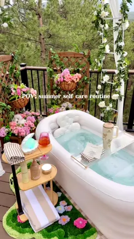 A post by @julianna_claire on TikTok caption: This & no one talking to you for an hour 🤍. #selfcare #summer #summer2025 #summervibes #summertime #garden #gardentok #selfcareroutine #selfcaretiktok #backyard #backyardvibes #unwind #icecream #icecreamday 
