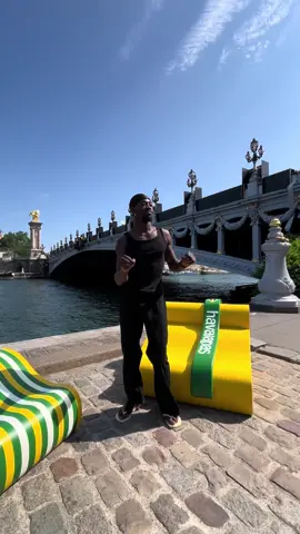 A post by @akamztwenty20 on TikTok caption: Paris, get ready to Break the Rush! 🇧🇷💙💛💚 @havaianaseurope is at Pont Alexandre III from June 13-15, transforming the city rush into a summer vibe. Join the customisation workshop and make sure to bring your Havaianas for the epic DJ party on Saturday, June 14th! See you guys !  Find all the details here: https://www.havaianas-store.com/fr/fr/houseofhavaianas.html #ad