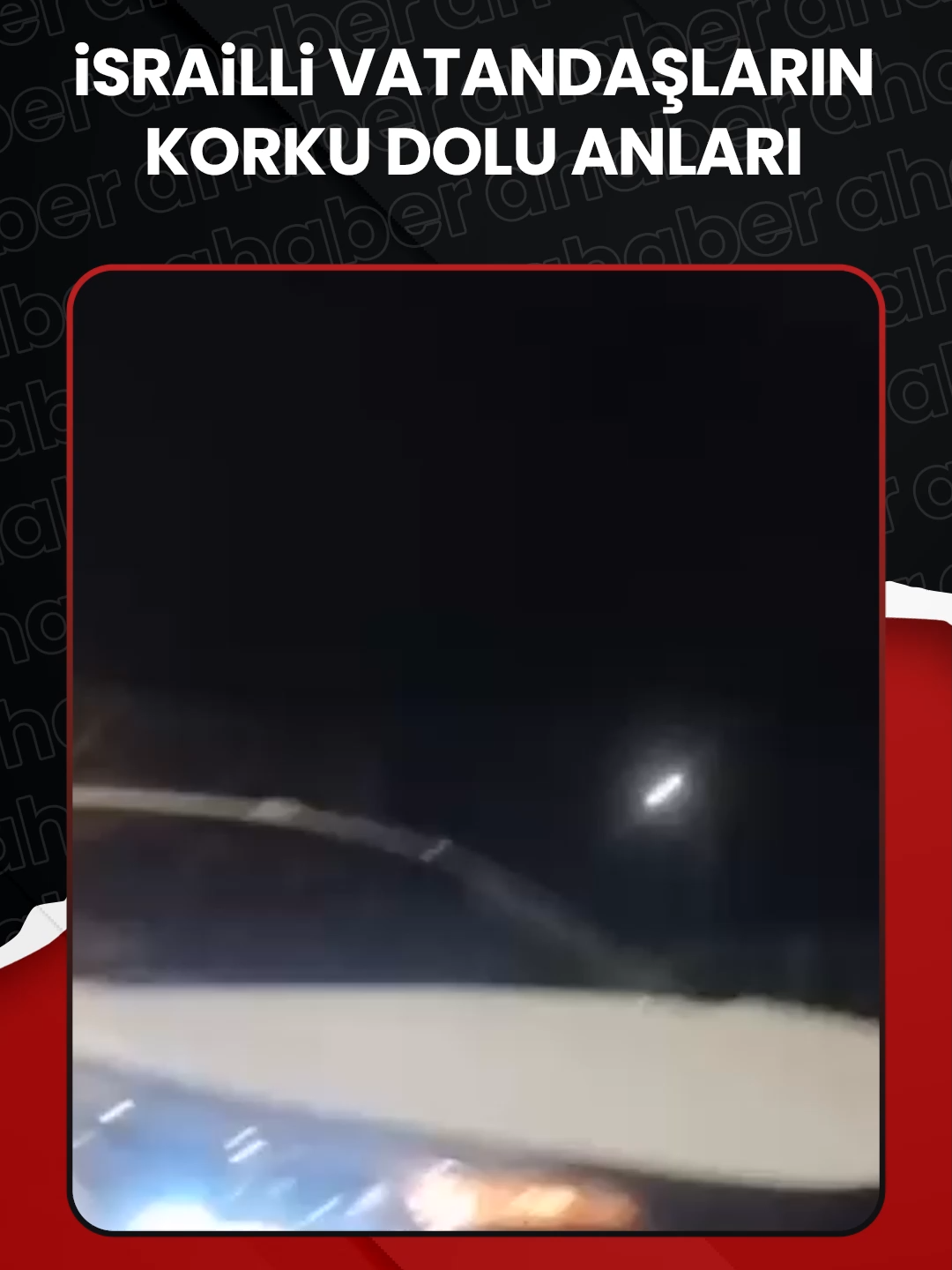 A post by @ahaber on TikTok caption: #İran saldırısı altındaki #TelAviv’de korku hakim, İsrailli vatandaşların saldırılar sırasında panikleri böyle görüntülendi.
