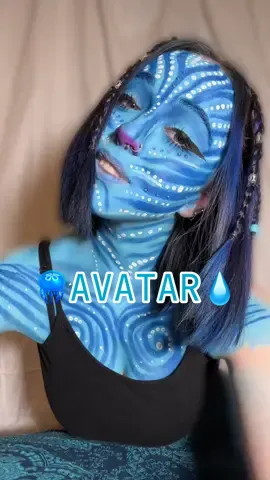 A post by @thistrippyhippie on TikTok caption: don’t know why i never posted this!!🐬🌊💧🪼 #avatar #makeuplook #makeup #facepaint #fyp #foryou 