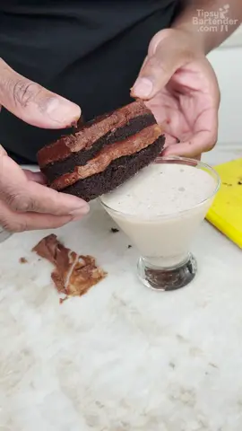 A post by @realtipsybartender on TikTok caption: Chocolate Cake Vodka Martini #cocktails #chocolate