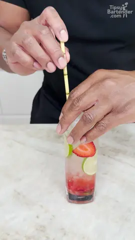 A post by @realtipsybartender on TikTok caption: Strawberry Caipirinha #cocktails