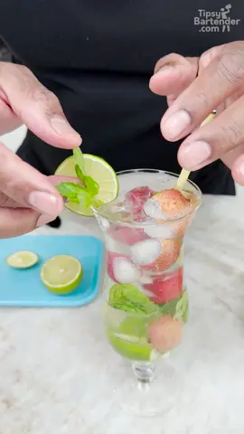 A post by @realtipsybartender on TikTok caption: Lychee Mojito #cocktails #lychee
