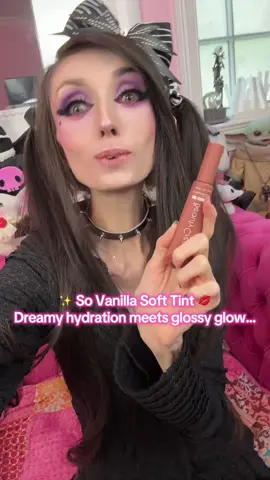 A post by @eugeniaxo on TikTok caption: Soft lips & pastel dreams 💋✨ This @beautycreations.cosmetics Lip Treatment & Tint in So Vanilla is already a new fave!! 🧁 It’s like skincare and makeup in one! hydrating, glossy, and gives the softest tint 💖  Cruelty-free, sweetly scented, and soooo easy to wear 💕 Would you try this kind of hybrid lip tint? #lipgloss #beautycreations #lipcare #tintedlipbalm #tiktokshop #makeuptok #pastelaesthetic #grwm #skincaremakeup #softglam #crueltyfreebeauty 