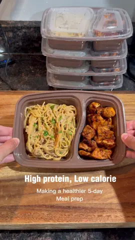 A post by @benjixavier on TikTok caption: 🍯 High Protein Honey Chicken & Tuscan Alfredo Pasta 🍝 5-Day Meal Prep that’s creamy, savory, and protein-packed! Perfect for busy weeks 💪✨ Ingredients: 🍗 Honey Chicken: 	•	3 large chicken breasts 🐔 	•	1 tsp chicken bouillon 🧂 	•	1 tsp garlic powder 🧄 	•	1 tsp onion powder 🧅 	•	1 tsp paprika 🌶️ 	•	1/2 tsp chili flakes 🔥 	•	1/2 tsp salt 🧂 	•	1/2 tsp black pepper ⚫ 	•	Olive oil cooking spray 🫒 🍝 Tuscan Alfredo Pasta: 	•	8 oz protein spaghetti 🍝 	•	1/2 cup sun-dried tomatoes (in water) 🍅 	•	2 tbsp minced garlic 🧄 	•	1 1/2 cups low-fat milk 🥛 	•	200g low-fat cream cheese 🧀 	•	1/2 tsp salt 🧂 	•	1/2 tsp chicken bouillon 🧂 	•	1/2 tsp Italian seasoning 🌿 	•	2/3 cup shredded Parmesan 🧀 Macros (per serving, makes 5): ✨ Calories: 456 💪 Protein: 44g 🥑 Fat: 14g 🍝 Carbs: 40g