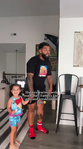 A post by @thekelleyfamily on TikTok caption: The way he was roasting our kids and they roasted him back😂🥹 happy Father’s Day my love!❤️ #fathersday #dadday #reaction #surprise #gifts #fyp 