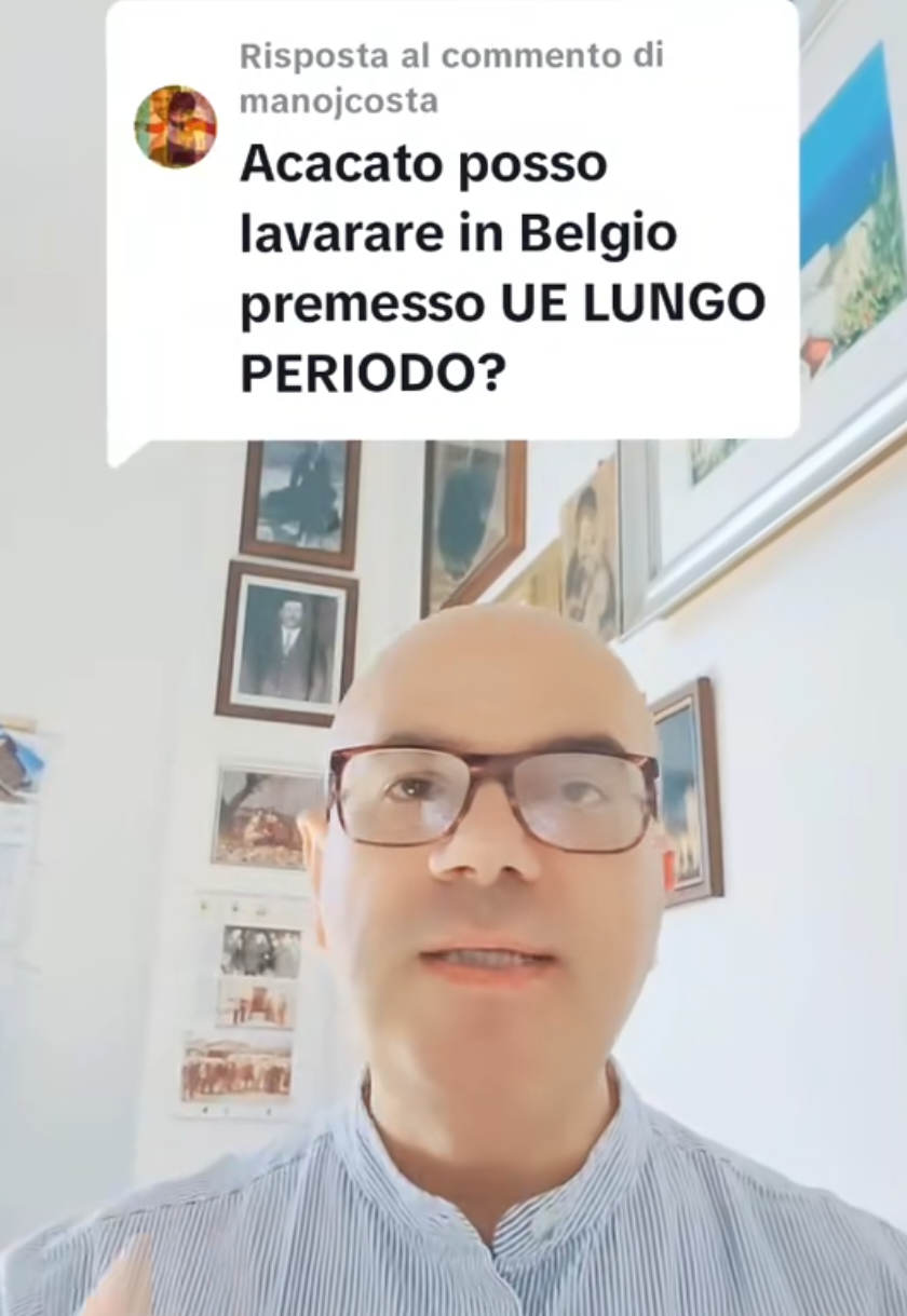 A post by @avv_antonello_damico on TikTok caption: Lavorare in Belgio?