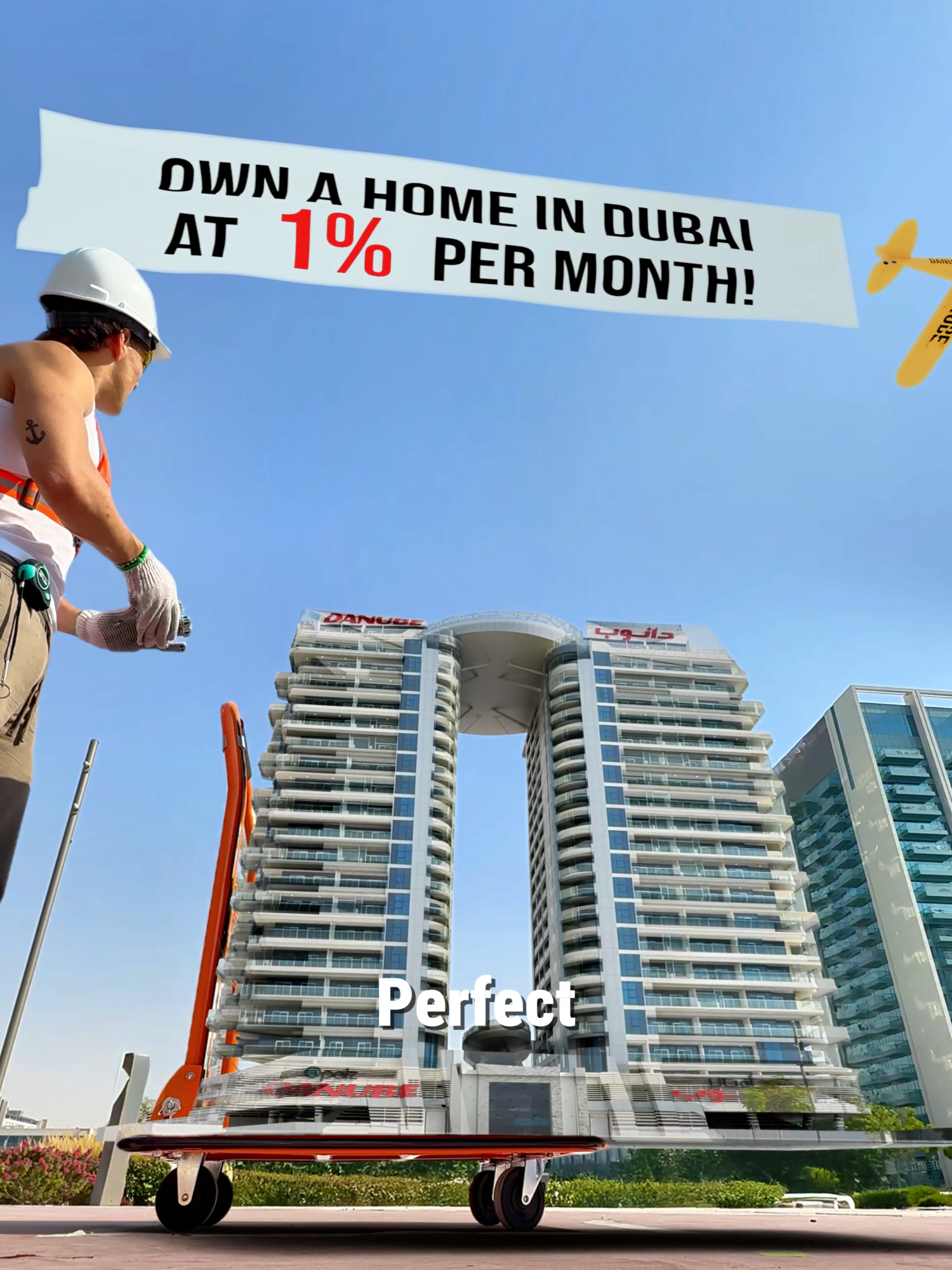 A post by @faffapix on TikTok caption: 1% interest-free payment plan sounded too good to be true… Had to check it out myself — and guess what? It’s 100% real! #invitedby #danubegroup @rizwan.sajan @danubepropertiesdubai