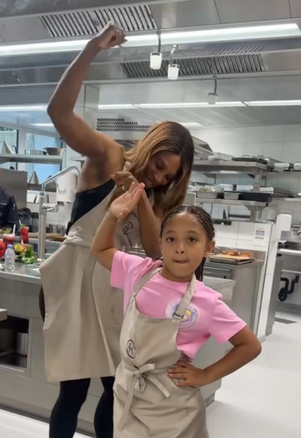 A post by @serena on TikTok caption: Overdosing on the perks of #Motherhood 🌸🌺🌼 #walltowallchallenge #Summer #holiday #daughter #dance #vacation #fyp 