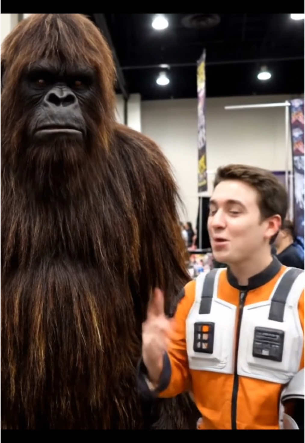 A post by @infinitecr8 on TikTok caption: Bigfoot Vlog Day 13. Bigfoot at Comic-con #bigfoot #bigfootisreal #vlog #usa🇺🇸 #fyp #outdoors #bigfootvlog