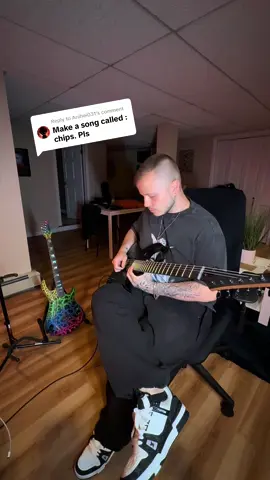 A post by @rjpasin on TikTok caption: Replying to @Ariihei031 song name : chips #metalcore #drumandbass #dnb #rjpasin 