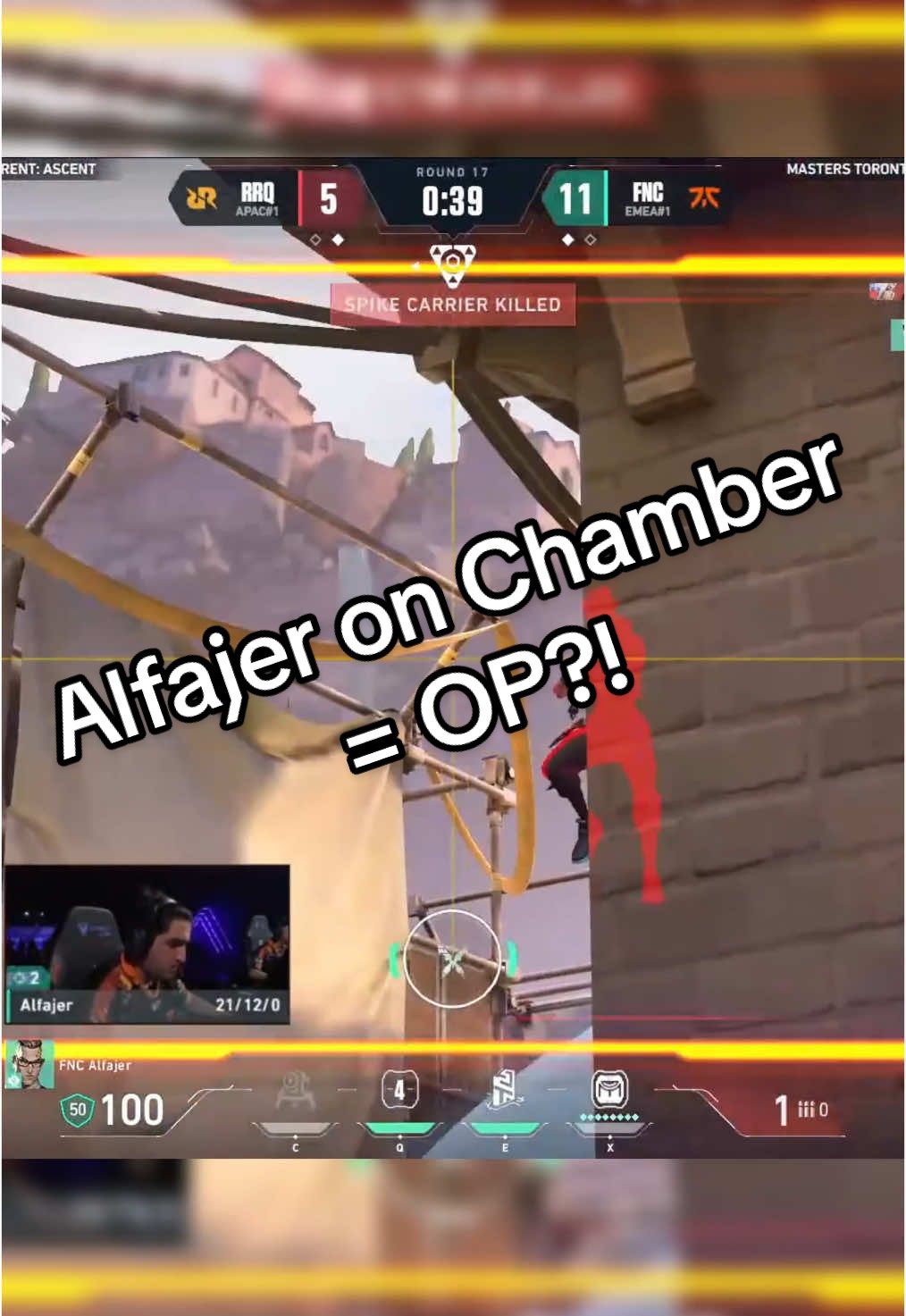 A post by @fnatic on TikTok caption: Alfajer on Chamber is OP confirmed?! #Valorant #valorantclips #valorantesports 