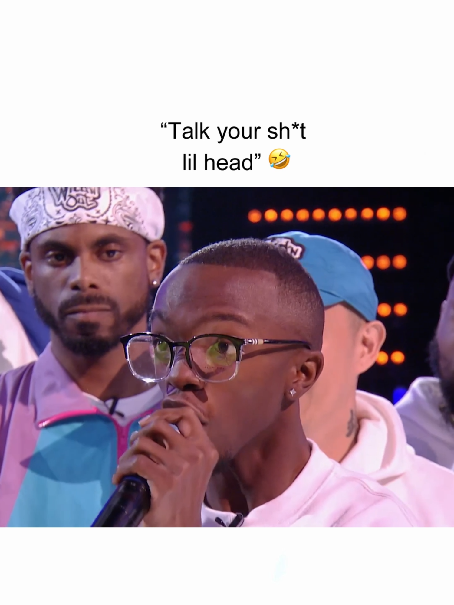A post by @wildnout on TikTok caption: And that he did 🤣 #WildNOut #wildstyle #cortez #dcyoungfly #lilhead #jokes #funny #roast #roasted #lol