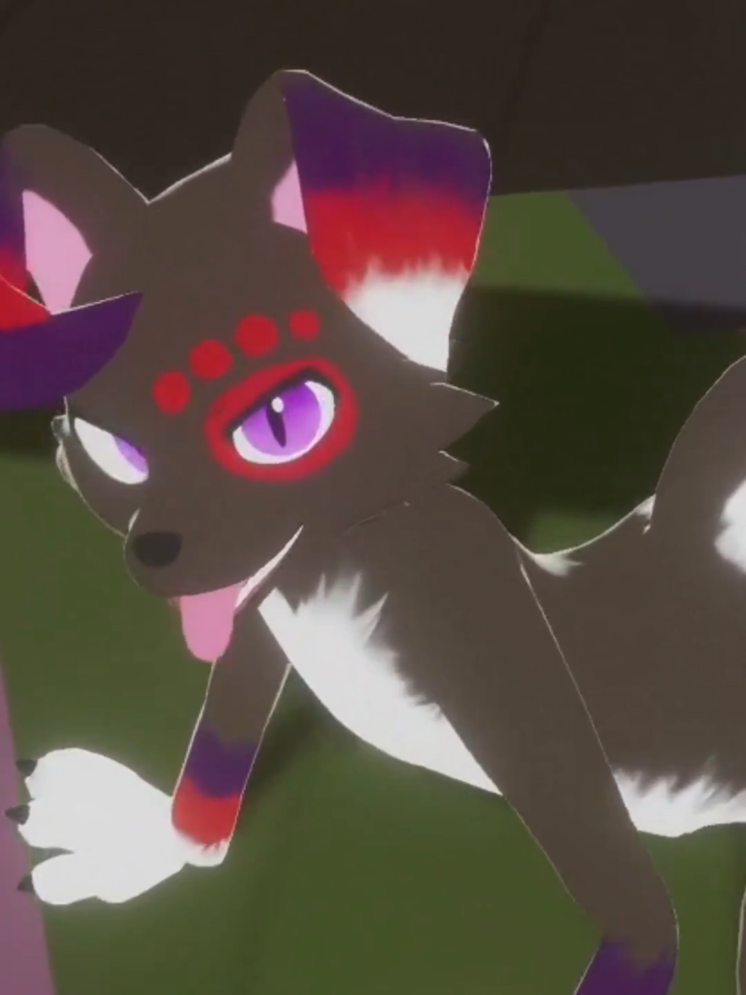 A post by @mrbubblezzz on TikTok caption: Whats wrong with me? #furryy #licking #floorscrub #vr #vrchat #puppy #help #fypシ゚