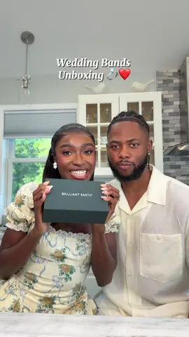 A post by @ginab.xo on TikTok caption: Our wedding bands from @Brilliant Earth are finally here! 💍 We’re obsessed and we literally don’t want to take them off! Thank you for helping us choose and thank you Brilliant earth for the best experience 🫶🏾 #BrilliantEarth #ad #wedding #weddingring #weddingband #engagementrings #diamondrings #weddingideas #Vlog #relationships #couples #fiance #lifestyleblogger #2025bride #weddinginspo #weddingideas 