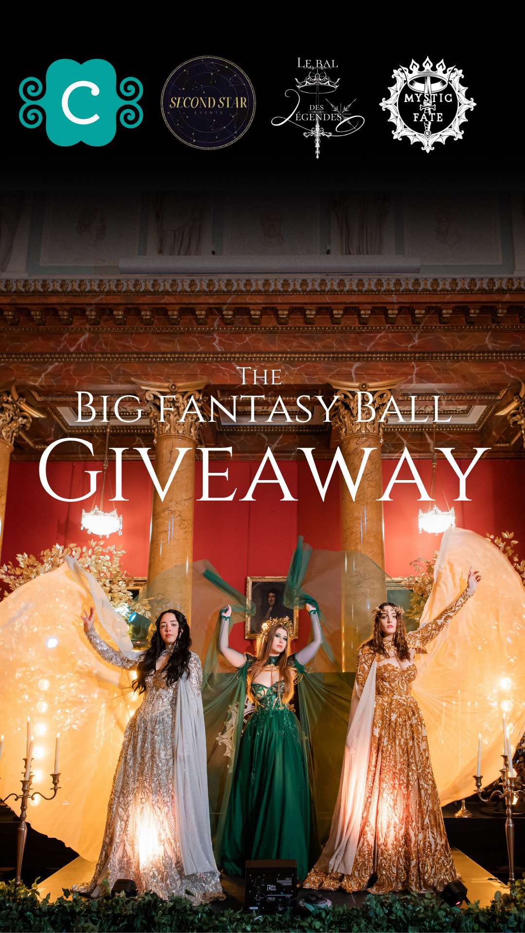 A post by @mysticfateuk on TikTok caption: Join our biggest giveaway yet! Go on the a magical quest of a life time by entering for a chance to win tickets for a Mystic Fate Ball, a @Second Star Events ball and @Le Bal des Légendes. But it doesn’t end there, the winner will also receive a beauty luxury armour ballgown by @Chotronette. Head to our link in bio to join the giveaway! Winner announced on the 16th August  #fantasyball #BookTok #cosplay #fantasyevent #larp #fantasyforest #fantasybook #cosplay #chotronette 