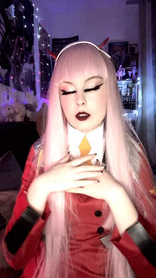 A post by @darling_c0s on TikTok caption: Guys my next cosplay is Kurumi from date a live! But i don't know how long it takes to complete it because i'm broke asf... #fy #foryou #zerotwo #002 #zerotwocosplay #002cosplay #anime #cosplay
