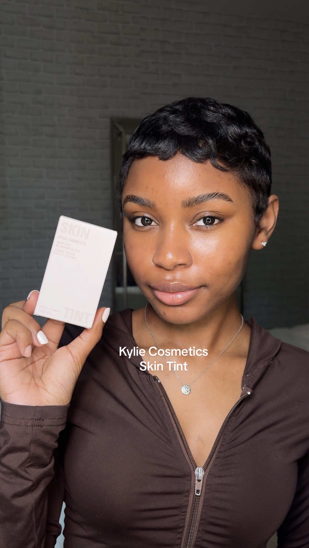 A post by @jasorjas on TikTok caption: Trying the NEW @Kylie Cosmetics  Skin tint! 💖 Shade - 8.5W  #kyliecosmetics #kylieskintint #makeup #newmakeup #makeupreview #skintint #skintintreview #beautytok 
