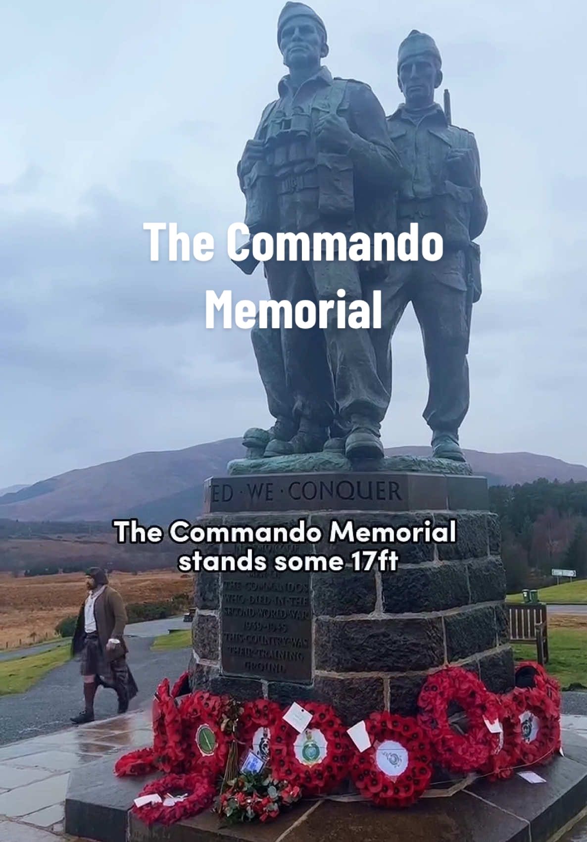 A post by @andy_highlander on TikTok caption: United we conquer! The 6th of June marked the anniversary of the Normandy landings, also known as D-day. I was just finishing the west highland way on the anniversary itself, but knew I wanted to make a post about it when I got home. The Commandos played a key role during the D-Day landings in June 1944, where they destroyed gun batteries and seized bridges and other targets. ‘Operation Overlord’ saw tens of thousands of soldiers embark from Portsmouth to cross the Channel, establishing a foothold across the French coast in order to begin the advance to liberate northwest Europe. As dawn broke on the morning of 6th June 1944 thousands of Allied Warships made their way towards the coast of Northern France. D-Day had finally arrived. Operation Overlord, the largest amphibious invasion in the history of warfare was underway, heralding one of the most decisive campaigns of World War 2. More than 150,000 troops would land on five beaches in Normandy. Accurate record keeping was very difficult under the circumstances. Books often give a figure of 2,500 Allied dead for D-Day. However, research by the US National D-Day Memorial Foundation has uncovered a more accurate figure of 4,415 Allied personnel killed on D-Day. May their sacrifices never be forgotten. Caption sources: theddaystory.com, bbc.co.uk, nam.ac.uk,  Voiceover source: undiscoveredscotland.co.uk/speanbridge/commando #dday #scotland #history #commandomemorial #andythehighlander
