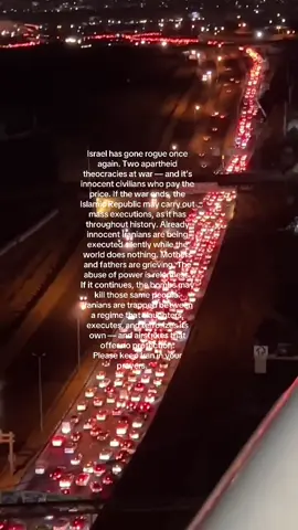 A post by @aundia13 on TikTok caption: #Iran I implore those cheering on either of these oppressive regimes to educate themselves. You can acknowledge the terrorist apartheid regimes of Israel and Iran simultaneously. Two things can be true at once.  #iraniantiktok #tehran #irannews 