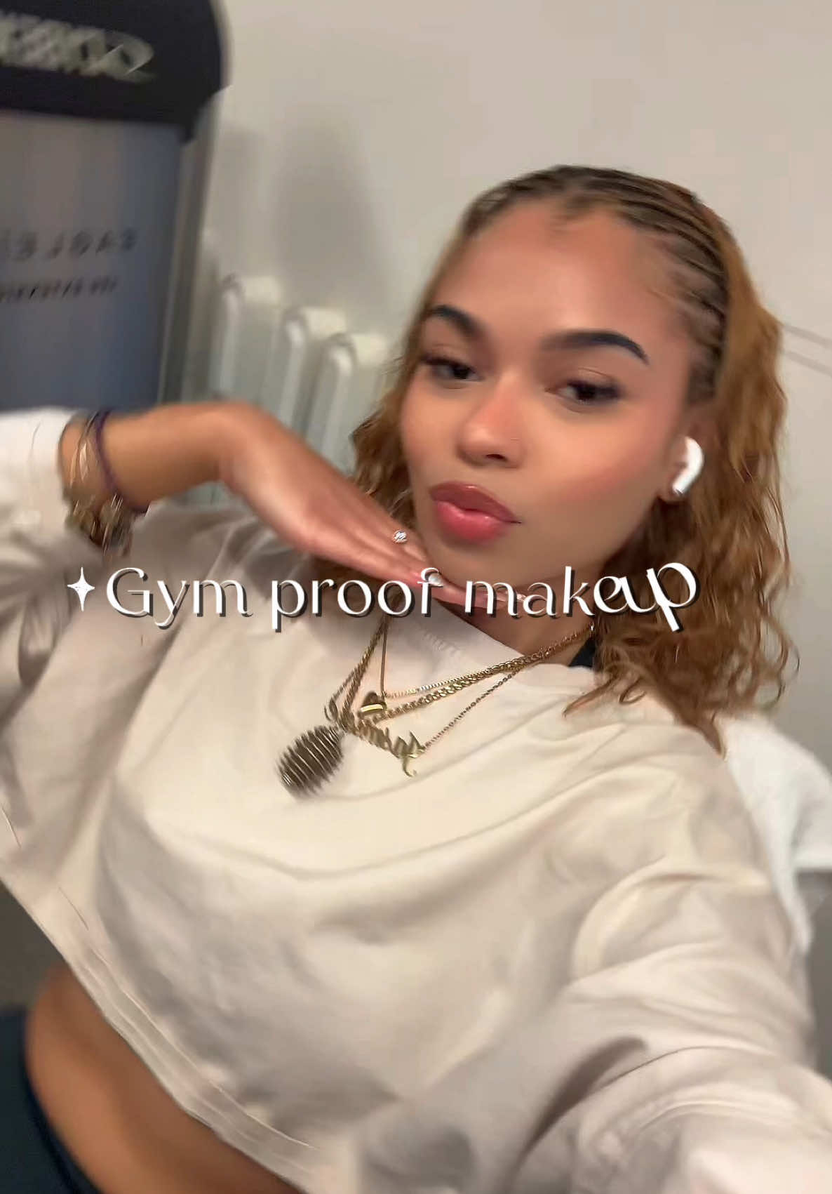 A post by @_iiamjvs on TikTok caption: Gym proof makeup for my #gymgirls 🩷#relatable #beauty #naturalglam 