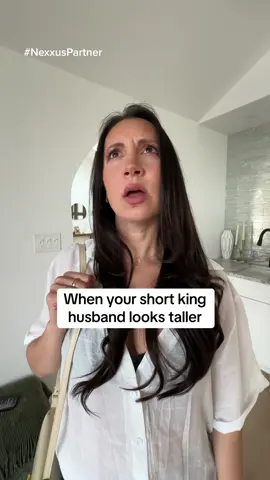 A post by @alexandramadison_ on TikTok caption: Short king stole my heels AND my @Nexxus Hair Care HY-Volume Collection 😤 #NexxusPartner