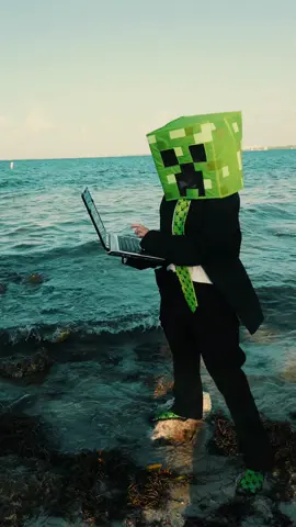 A post by @minecraft on TikTok caption: Outfit check: Tie’s 🔥, socks are 💯! This Creeper has no time off.   Wanna look this sharp? #Cufflinks has these accessories and more! Tap the link in bio to shop. 